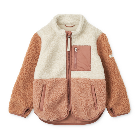 Liewood Nolan Pile Jacket - Tuscany Rose / Multi Mix