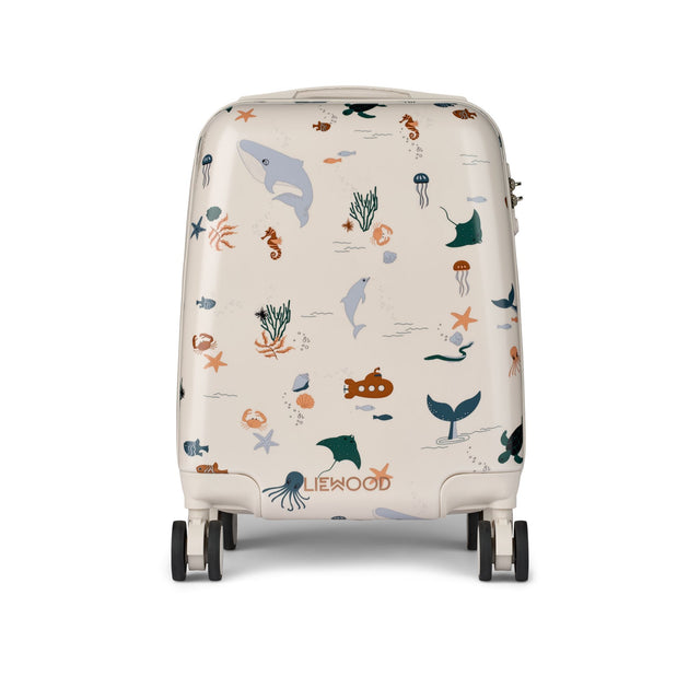 Liewood Norelle Hardcase Suitcase - Sea Creature / Sandy