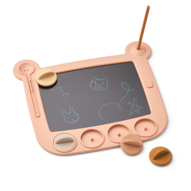 Liewood Venzora Magic Drawing Board With Stamps - Pale Tuscany /Multi Mix