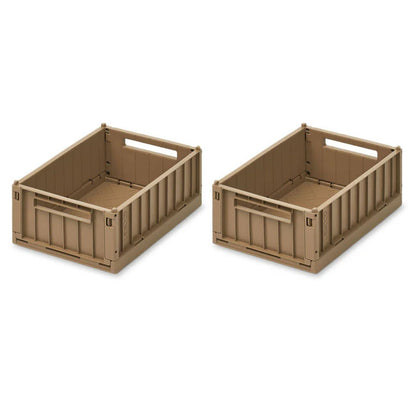 Liewood Weston Medium Storage Crate Set of 2 - Oat