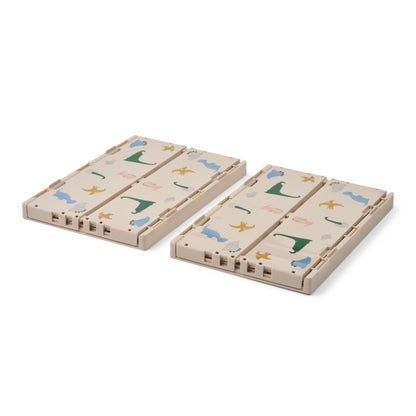 Liewood Weston Medium Storage Crate Set of 2 - Dino Roar / Sandy