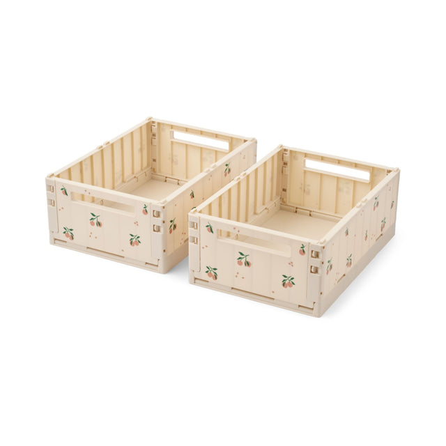 Liewood Weston Medium Storage Crate Set of 2 - Peach / Sea Shell