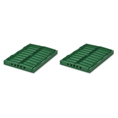 Liewood Weston Medium Storage Crate Set of 2 - Garden Green