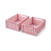 Liewood Weston Medium Storage Crate Set of 2 - Rose Blush