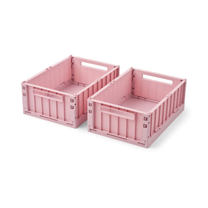 Liewood Weston Medium Storage Crate Set of 2 - Rose Blush