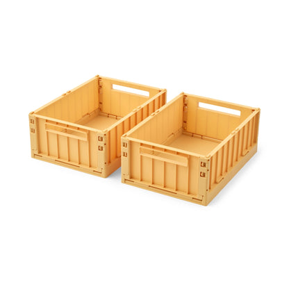 Liewood Weston Medium Storage Crate Set of 2 - Yuzu