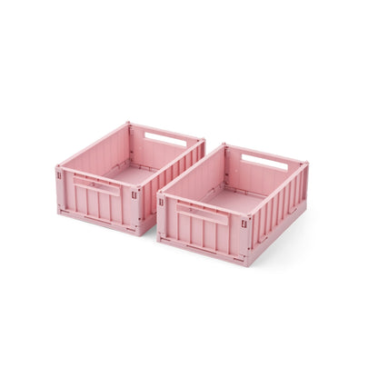 Liewood Weston Small Storage Crate Set of 2 - Rose Blush