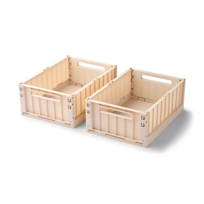 Liewood Weston Medium Storage Crate Set Of 2 - Apple Blossom