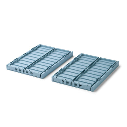 Liewood Weston Medium Storage Crate Set Of 2 - Beach Blue