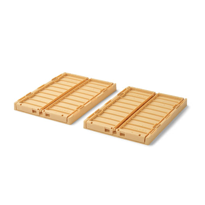 Liewood Weston Medium Storage Crate Set Of 2 - Lemon Yellow