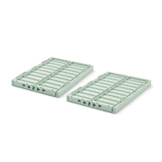 Liewood Weston Medium Storage Crate Set Of 2 - Light Peppermint