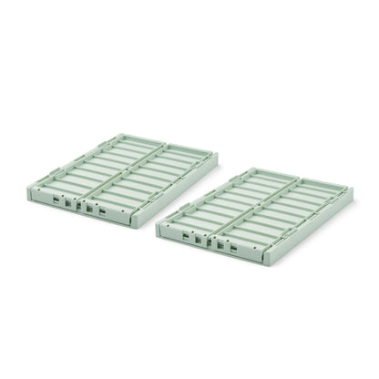 Liewood Weston Medium Storage Crate Set Of 2 - Light Peppermint