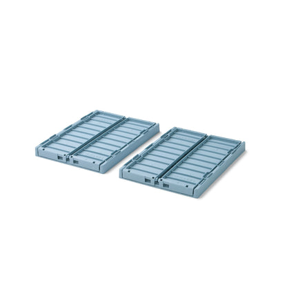 Liewood Weston Small Storage Crate Set Of 2 - Beach Blue