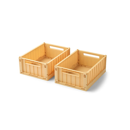 Liewood Weston Small Storage Crate Set Of 2 -  Lemon Yellow