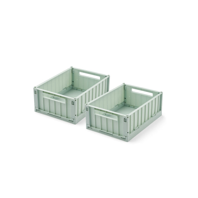 Liewood Weston Small Storage Crate Set Of 2 - Light Peppermint
