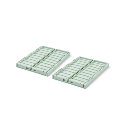Liewood Weston Small Storage Crate Set Of 2 - Light Peppermint