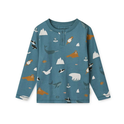Liewood Wilhelm Printed Pyjamas Set - Arctic Sea / Ocean View