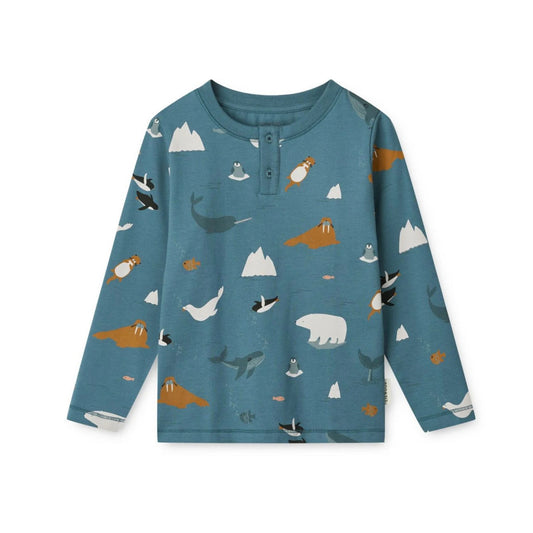 Liewood Wilhelm Printed Pyjamas Set - Arctic Sea / Ocean View