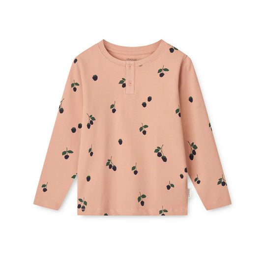 Liewood Wilhelm Printed Pyjamas Set - Mini Berry / Pale Tuscany