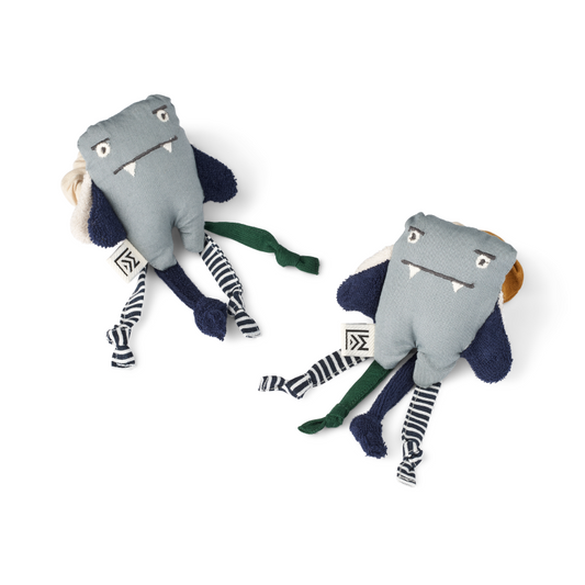 Liewood Willy Rattles 2-Pack Blue Fog