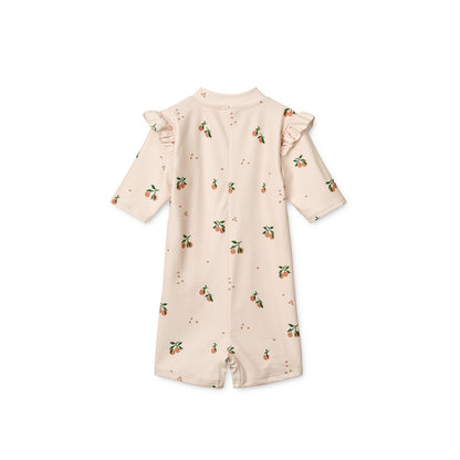 Liewood Amel Printed Swim Jumpsuit - Peach / Sea shell - Back