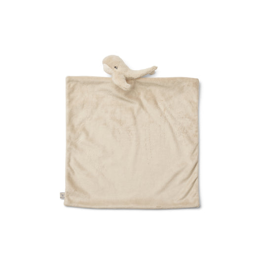 Liewood Camdon Whale Cuddle Cloth - Mist - beige 