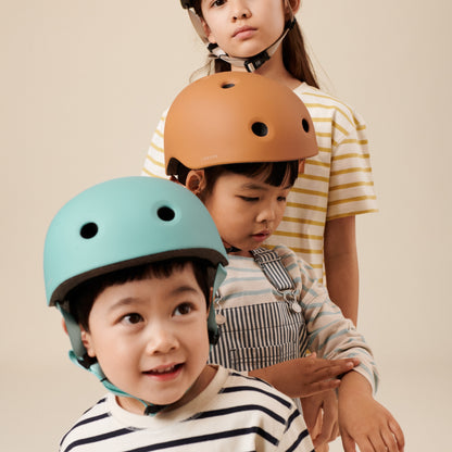 Liewood Hilary Bike Helmet - Tuscany Rose Lifestyle - 3 helmets 