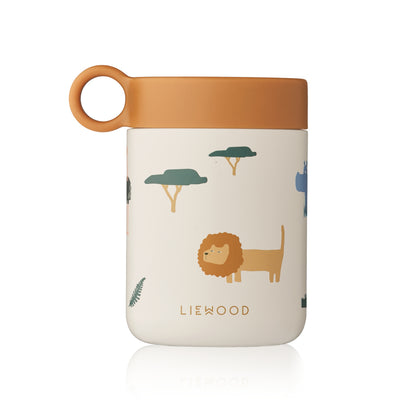 Liewood Kian Printed Food Jar - Safari Sandy Mix