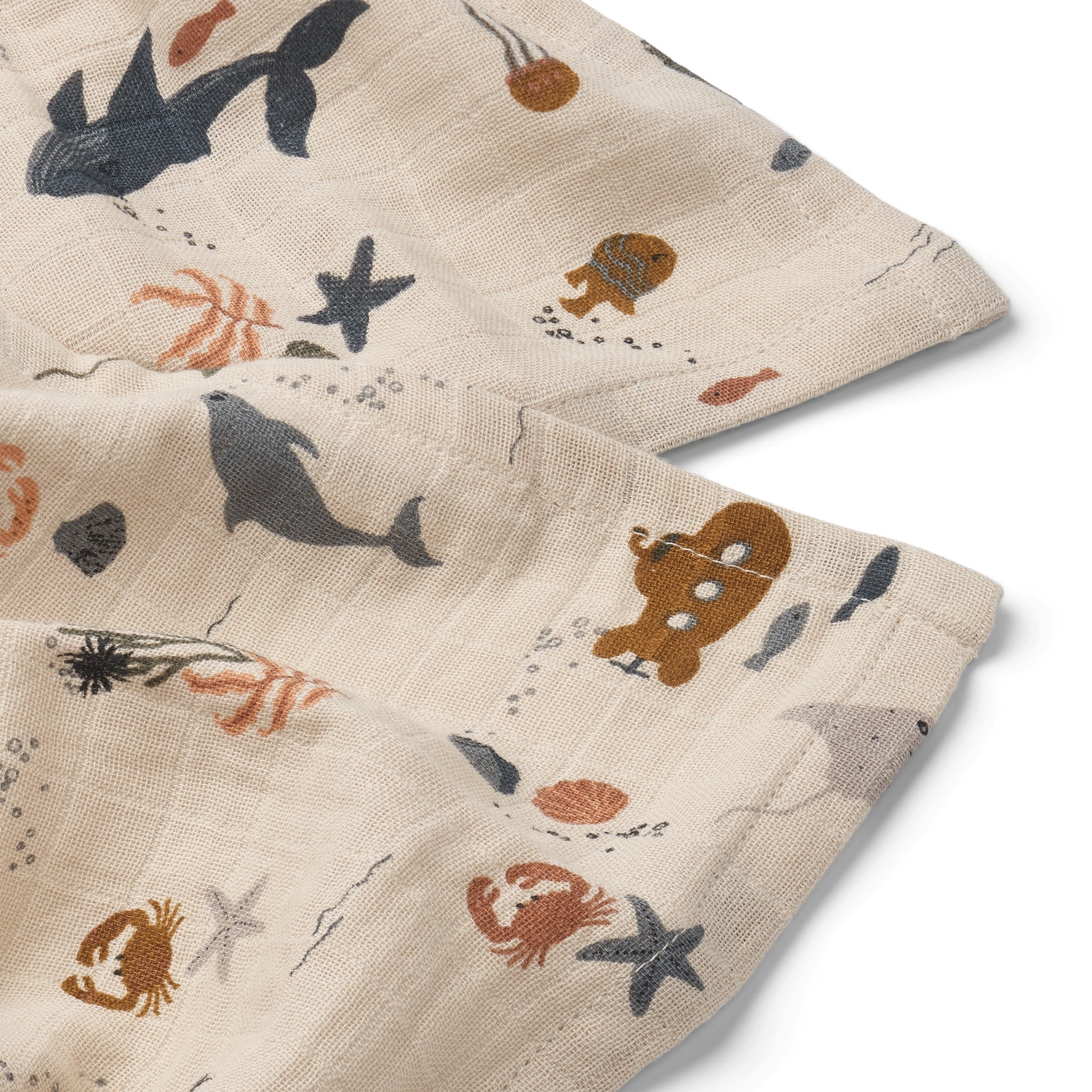 Liewood Lewis Muslin Cloth 2 Pack - Sea Creature / Sandy