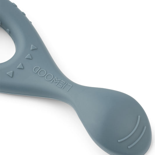Liewood Liva Spoon 4 Pack - Whale Blue Multi Mix - Close up