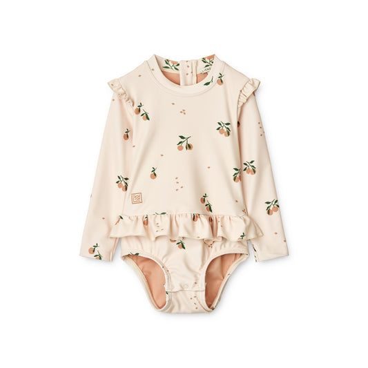 Liewood Sille Baby Printed Swimsuit - Peach / Sea shell