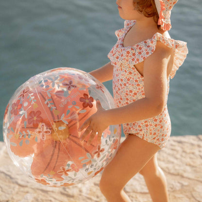 Little Dutch 3D Flowers Beachball - Pink