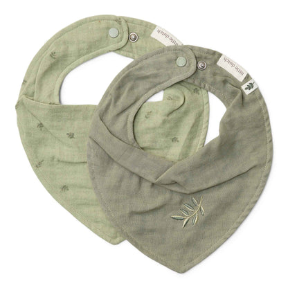 Little Dutch Bandana Bib 2 Pack - Pure Sage