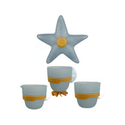 Little Dutch Bath Play Cups - Blue Starfish