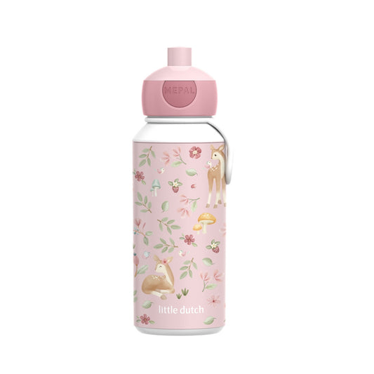 Little Dutch Campus Pop-Up Water Bottle - Fairy Garden