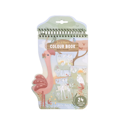 Little Dutch Flamingo Colouring Book - Safari Friends