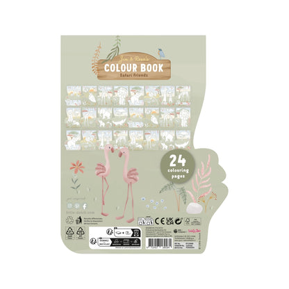 Little Dutch Flamingo Colouring Book - Safari Friends