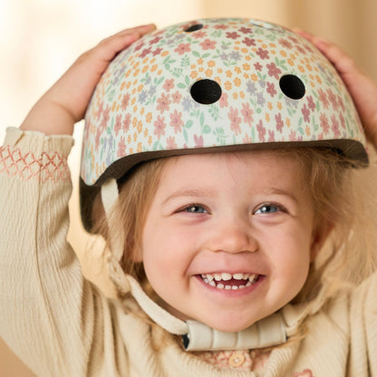 Little Dutch Helmet - Off White Sunny Flower