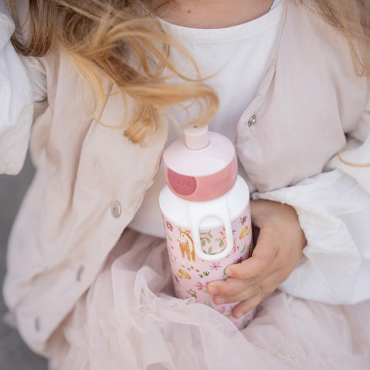Little Dutch Campus Pop-Up Water Bottle - Fairy Garden