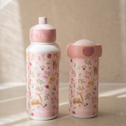 Little Dutch Campus Pop-Up Water Bottle - Fairy Garden