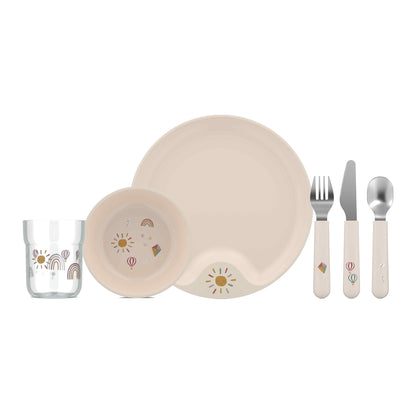 Little Dutch Mio Children's Dinnerware Set - Sunshine & Rainbow