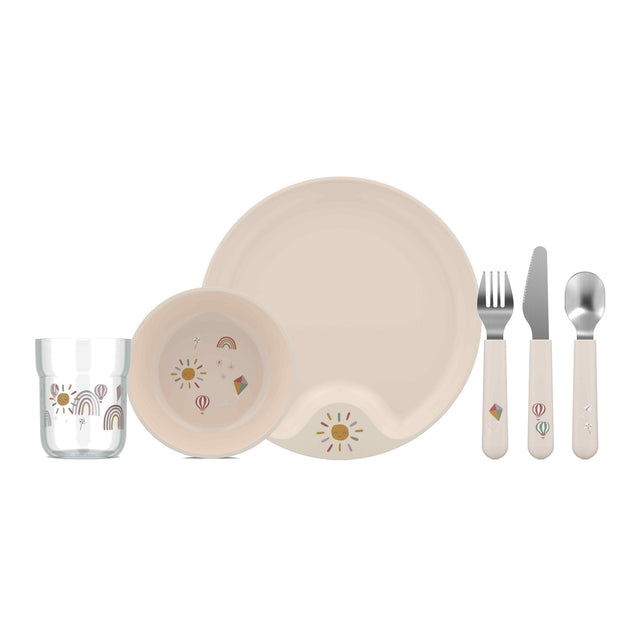 Little Dutch Mio Children's Dinnerware Set - Sunshine & Rainbow