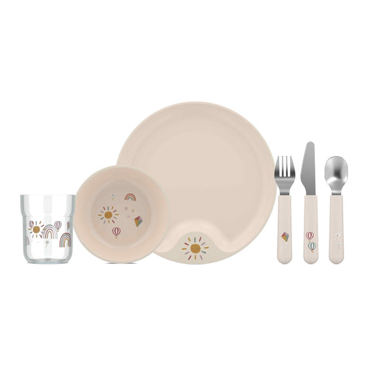Little Dutch Mio Children's Dinnerware Set - Sunshine & Rainbow