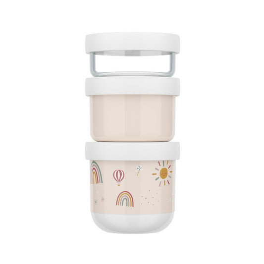 Little Dutch Mio Snackbox Stack - Sunshine & Rainbow