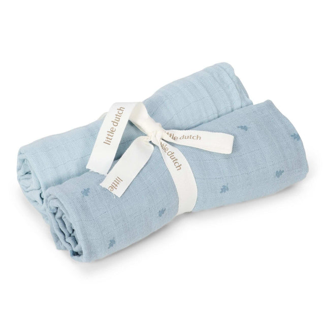 Little Dutch Muslin Squares - Pure Denim Blue