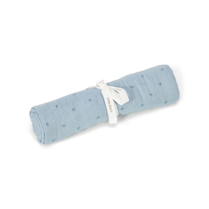 Little Dutch Muslin Swaddle - Pure Denim Blue