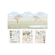 Little Dutch Reusable Sticker Scene Book - Safari Friends