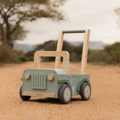 Little Dutch Wooden Push Car Jeep - Safari Friends