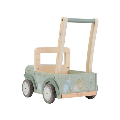 Little Dutch Wooden Push Car Jeep - Safari Friends