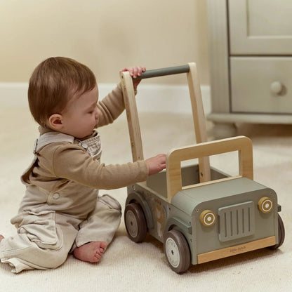 Little Dutch Wooden Push Car Jeep - Safari Friends